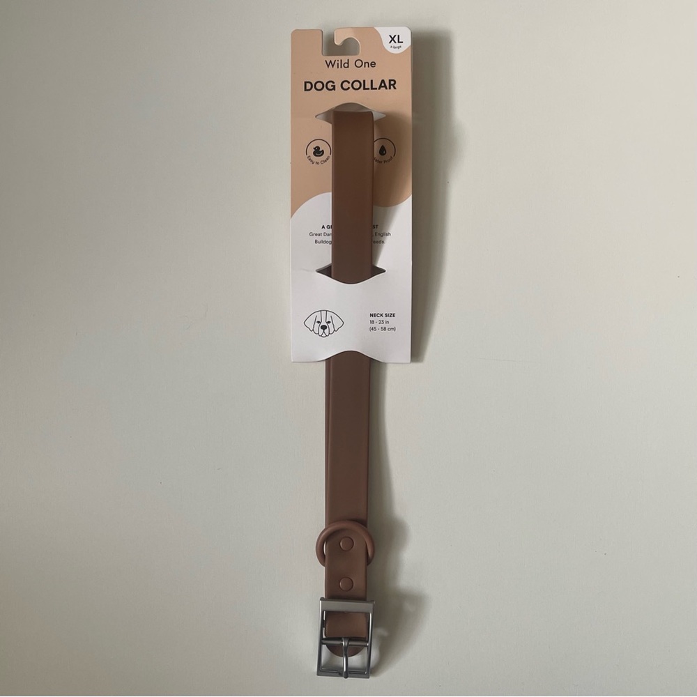 Wild One Dog Collar - XL (18-23") - Cocoa